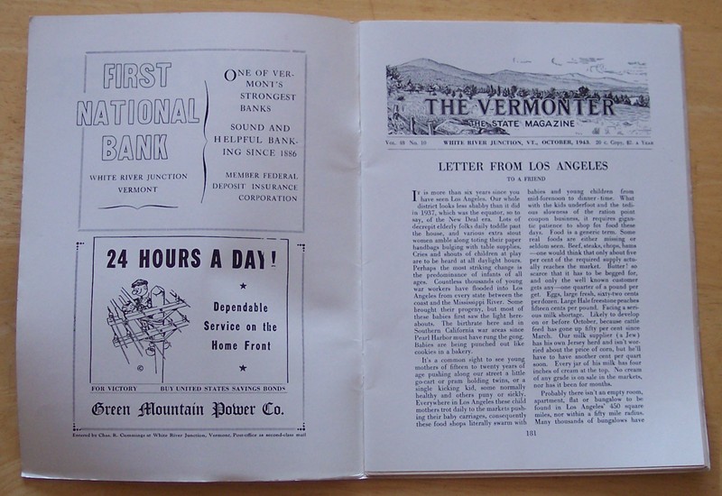 Vermont ER Magazine Oct 1943 Pleasure Riding Otter Creek Fed Trailer